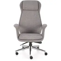 Halmar Bürosessel KEVIN aus Stoff, aschgrau, mit Armlehnen, 74x68x118-125 cm