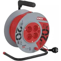 Emos Verlängerungskabel, 20m / 230V, Spule, 4 Steckdosen