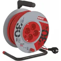 Emos Verlängerungskabel, 30m / 230V, Spule, 4 Steckdosen