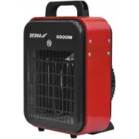 Dedra Elektrischer Heizlüfter 5 kW, 400 V, Slim, für gut isolierte Räume, Thermo