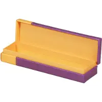 Rhodia 319780C, Hartschalenetui für Stifte, Kunstleder, Orange, Violett, Einfarbig, 210 mm, 55 mm