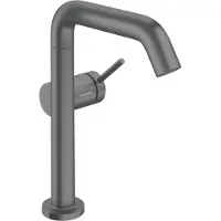 Hansgrohe Tecturis S Einhebel-Waschtischarmatur 210 Fine CoolStart, mit Schwenkauslauf und Push-Open Ablaufgarnitur, EcoSmart+, 73360340, Farbe: Brushed Black Chrome