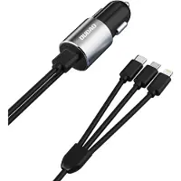 Dudao R5ProN 3.4A Car Charger Built-in cables, Auto, Zigarettenanzünder, 1 m, Grau
