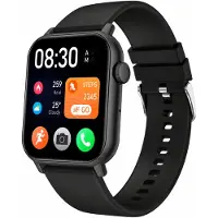 Siltcon Smartwatch Pro Herren und Damen mit Telefonfunktion – 1,85 Zoll AMOLED, 123 Sportmodi und Schrittzähler – 4 Armbänder – Schwarz