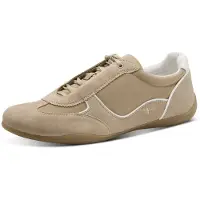 Tamaris Schnürhalbschuh - Beige Leder/Textil