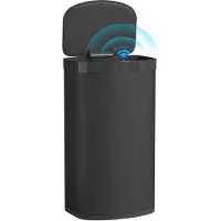 HOMCOM Sensor Mülleimer 55L Abfalleimer mit Soft-Close-Deckel aus Edelstahl