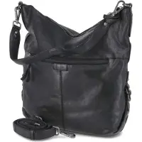 Beliana Damen Hobo Bag Schwarz Leder Größe: One Size