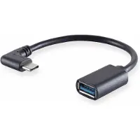 HB-DIGITAL USB C Adapter 3.0, Winkeladapter 90° USB C Stecker auf USB A Buchse 16.5cm Kabel