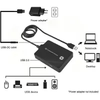 Conceptronic Usb 2.0-3.0 Hub 90 Cm