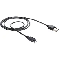 DeLOCK EASY-USB 2.0 Typ-A auf Micro-B Kabel 2m, schwarz, beidseitig