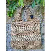 Yehwang Strandtasche Beige Schultertasche Handtasche Urlaub Strand Sommer