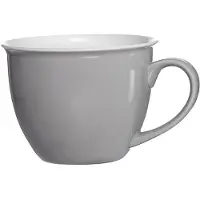 Ritzenhoff & Breker Tasse "Jumbotassen Doppio 350 ml 6er Set", grau, Porzellan, Trinkgefäße, Tasse
