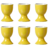 Ritzenhoff & Breker Eierbecher "Eierbecher Doppio ø 5 cm 6er Set", gelb, Porzellan, Eierbecher, Eierbecher