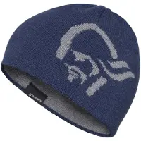 Norrøna - Beanie aus Bio-Baumwolle - /29 Mid Cotton Logo Beanie Indigo Night Melange für Damen aus Baumwolle - Navy blau