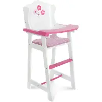 Bayer Puppenhochstuhl CHIC2000 "Fiori", rosa (weiß, rosa), Puppenmöbel, KinderB:26cm H:59cm T:26cm, Holz, Puppenhochstuhl, B:26cm H:59cm T:26cm