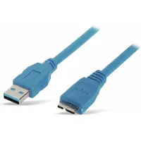 S-Conn S/CONN USB A/USB B 3.0, 1.8 m, 1,8 m, USB A, Micro-USB B, USB 3.2 Gen 1 (3.1 Gen 1), Männlich/Männlich, Blau