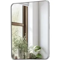 Vevor Wandspiegel Schminkspiegel Badezimmerspiegel 762 x 559 x 25 mm rechteckige