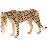 Small Foot Fun Cheetah Female with Cub, 3 Jahr(e), Wildlife, Gelb, Schwarz, Weiß, Polyvinylchlorid (PVC)