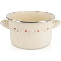 Ambition TONCA Emailletopf, cremefarben, 20 cm, 3 l
