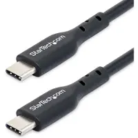 StarTech.com .com 2m USB-C-Ladekabel, Laden und Synchronisieren, 60W (3A) Power Delivery, USB 2.0 Laptop-Ladekabel, Schwarz - USB C Ladekabel, 2 m, USB C, USB C, USB 2.0, 0,48 Gbit/s, Schwarz