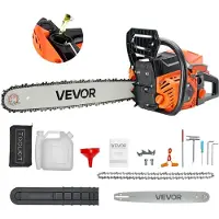 Vevor 52cc Benzin-Kettenhacke mit zwei Kraftstofftanks und Notstopfunktion, geeignet für Holzfällen, Baumpfählen und Zweigriffarbeiten