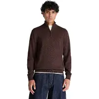 Timberland Mens Cotton 1/4 Zip Sweater mole heather M