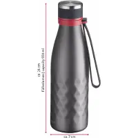 Westmark Viva Isolierflasche, 550 ml, Langlebige Thermosflasche aus einer doppelwandigen Edelstahlkonstruktion, Farbe: anthrazit