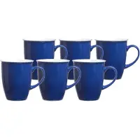 Ritzenhoff & Breker Becher "Kaffeebecher Doppio 320 ml 6er Set", blau (indigo blau), 6 tlg., Porzellan, Trinkgefäße, Becher