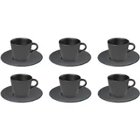 Villeroy & Boch Manufacture Rock Espresso Set schwarz 12-teilig
