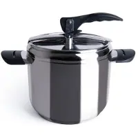 Excelsa schnellkochtopf Professional Cook stahl 7 lt silber und schwarz