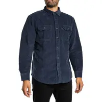 Levi's Langarmhemd "LE CLASSIC WORKER", Herren, Gr. S, N-Gr, blau (navy blazer), Web, Obermaterial: 100% Baumwolle, regular fit, Hemden Langarmhemd, aus Feincord