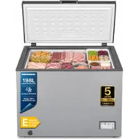 Heinner HCF-205NHSE++, 198 l, 12 kg/24h, 40 dB, E, Silber