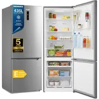 Heinner HCNF-M435INVXE++, 435 l, NoFrost-Funktion (Kühleinheit), 41 dB, 9 kg/24h, E, Edelstahl