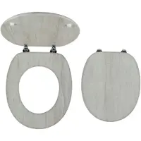 Ferro WC-Sitz, furnierte MDF-Platte, Metall-Chrom-Scharniere