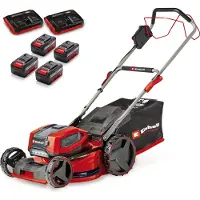 Einhell Akkurasenmäher "GP-CM 36/47 S Li BL (4x4,0Ah)", rot, B:53,4cm H:99,6cm T:158,7cm, Rasenmäher, Akkurasenmäher, 4 x 4 Ah Akku und 2 Twincharger