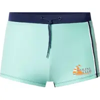 Babista Badeshorts "Badehose MARISO", Herren, Gr. XL, weit, grün (mint dunkelblau), Obermaterial: 80% Polyamid ECONYL PA ECONYL. 20% Elasthan EL., Badehosen Badeshorts