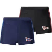 Jan Vanderstorm Badeshorts "2er Pack Badehosen WAINO", Herren, Gr. XL, weit, blau (dunkelblau schwarz), Obermaterial: 80% Polyamid ECONYL PA ECONYL. 20% Elasthan EL., Badehosen Badeshorts