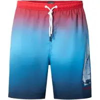 Jan Vanderstorm Badeshorts "Badeshorts RAGNVALD", Herren, Gr. 3XL, weit, blau, Obermaterial: 100% Polyester COOLMAX(R) PES(Coolmax)., Badehosen Badeshorts