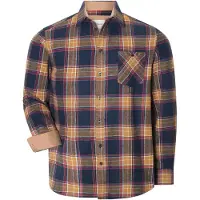 Babista Flanellhemd "Hemd SALTINORA", Herren, Gr. 5XL, weit, blau (dunkelblau kariert), Obermaterial: 100% Baumwolle CO., Hemden Flanellhemd
