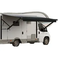 OEM VEVOR Motorisierte Wohnmobil-Markise Komplettset, 10' einziehbare Markise mit Aluminiumlegierungsrahmen, Outdoor-Anhänger-Markise, passend für die meisten Wohnmobile (Schwarz verblasst), 18 ft