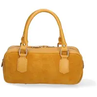 Gave Lux Handtasche Wildleder Seraphina Elite Italy Testa di Moro UNICA 27x12x10 cm