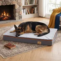WISFOR XXL Hundebett, Hundekissen orthopädisch, Extra Groß Hundematte Katzenbett wasserdicht waschbar, 120 x 90 x 10 cm