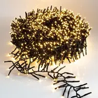 Spetebo Büschel Lichterkette warmweiß - 14,5 m / 2016 LED - Deko Baum Beleuchtung mit Controller und Speicherchip - für Außen und Innen