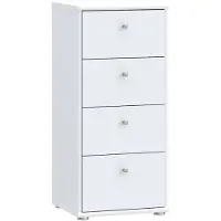Forte Kommode "Tempra, Kommode, 4 Schubkästen, Höhe 85,5 cm", weiß, B:38,6cm H:85,5cm T:34,8cm, Sideboards, Kommode, Breite 38,6 cm