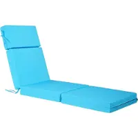 StarTech.com Deckchair Auflagen 1830x533x98 mm - Outdoor Liegenauflagen - Wetterfeste & farbechte Sonnenliegen-Kissen - Liegepolster für Pooldeck mit Bändern - Dicke Auflage für Terrassenliegen, Meerblau