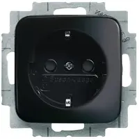 Busch-Jaeger 2013-0-4706, CEE 7/3, 2P+E, Schwarz, 250 V, 16 A, 71 mm