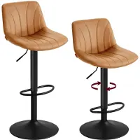 Vasagle Barhocker 2er Set, drehbar, höhenverstellbar, Kunstleder