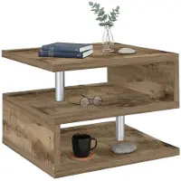 Dmora - Couchtisch Gianni, Wohnzimmer-Couchtisch, niedriges Aufbewahrungselement