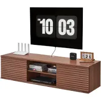Vevor TV Schrank hängend Wandhalterung, Fernsehschrank mit verstellbarem Regal &