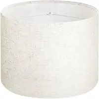 Vevor Lampenschirm Trommel 33 x 33 x 25 cm (oben x unter x hoch), 1 Stk. mittelgroßer Ersatzschirm aus Leinen + PVC, Lampenschirm für Tischlampen Stehlampen Pendelleuchten (helles Leinen)